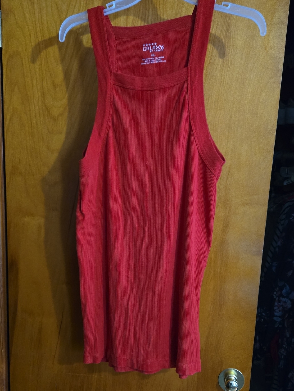 Galaxy By Harvic- Red G-Unit Style Ribbed Tank Top, Mens 5XL